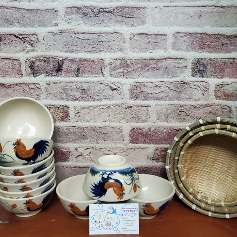 Combo 5-10c chén, dĩa con gà cao cấp