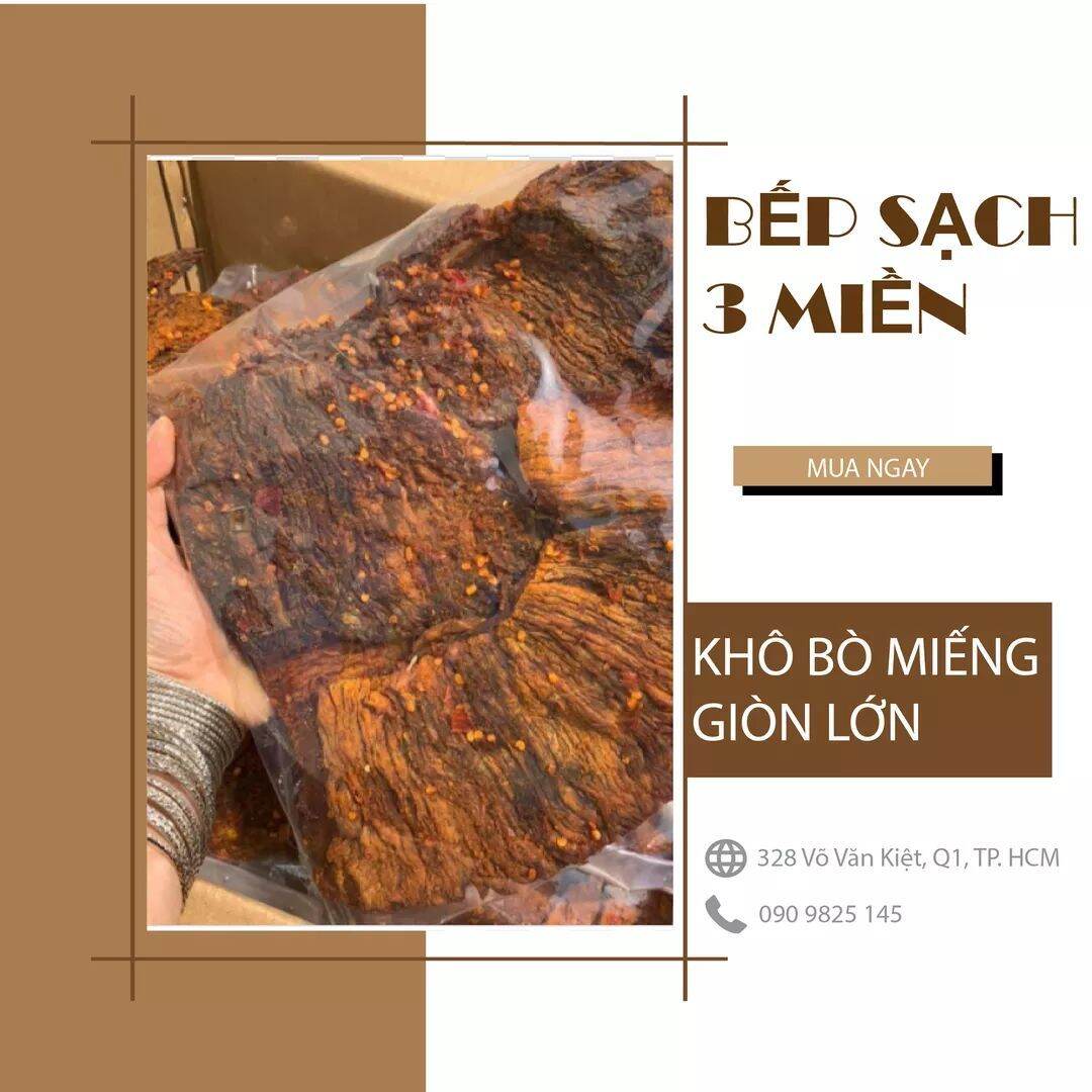 Khô bò miếng mềm sốt chanh siêu ngon 250gr [GIÁ RẺ]