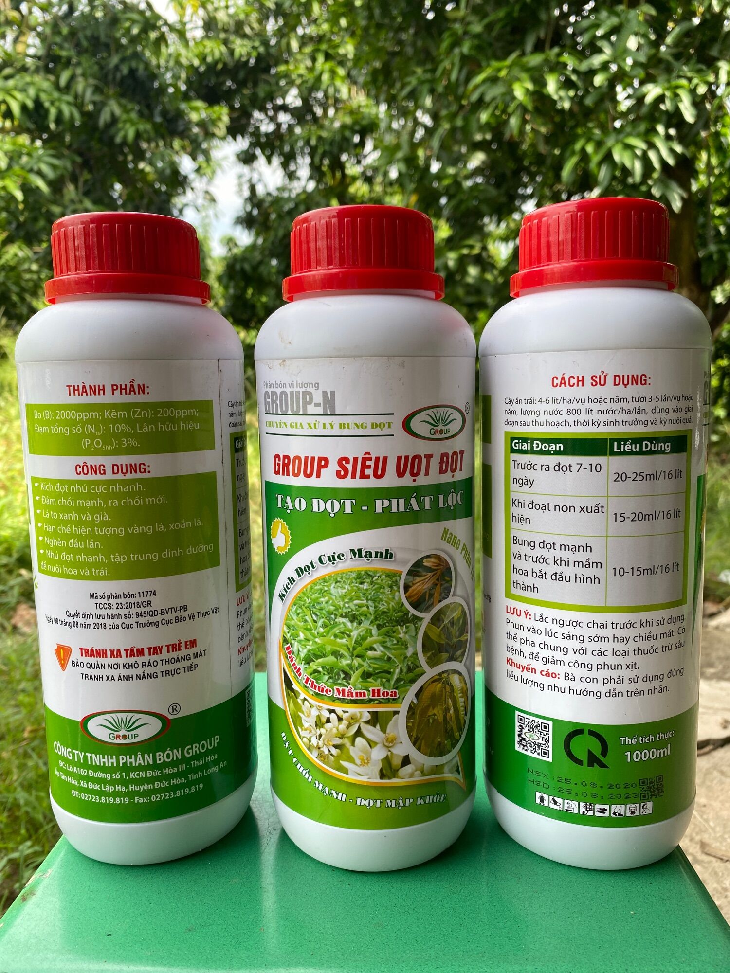 Phân bón lá vi lượng group siêu vọt đọt tạo đọt phát lộc chai 1 lít và 500ml kích đọt cực mạnh đánh thức mầm hoa bật chồi mạnh đọt mập khỏe