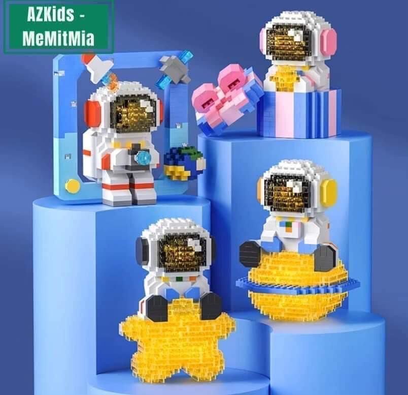 Lego phi hành gia có đèn Space bricks, đồ chơi lắp ráp Phi Hành Gia 3D Có Đèn