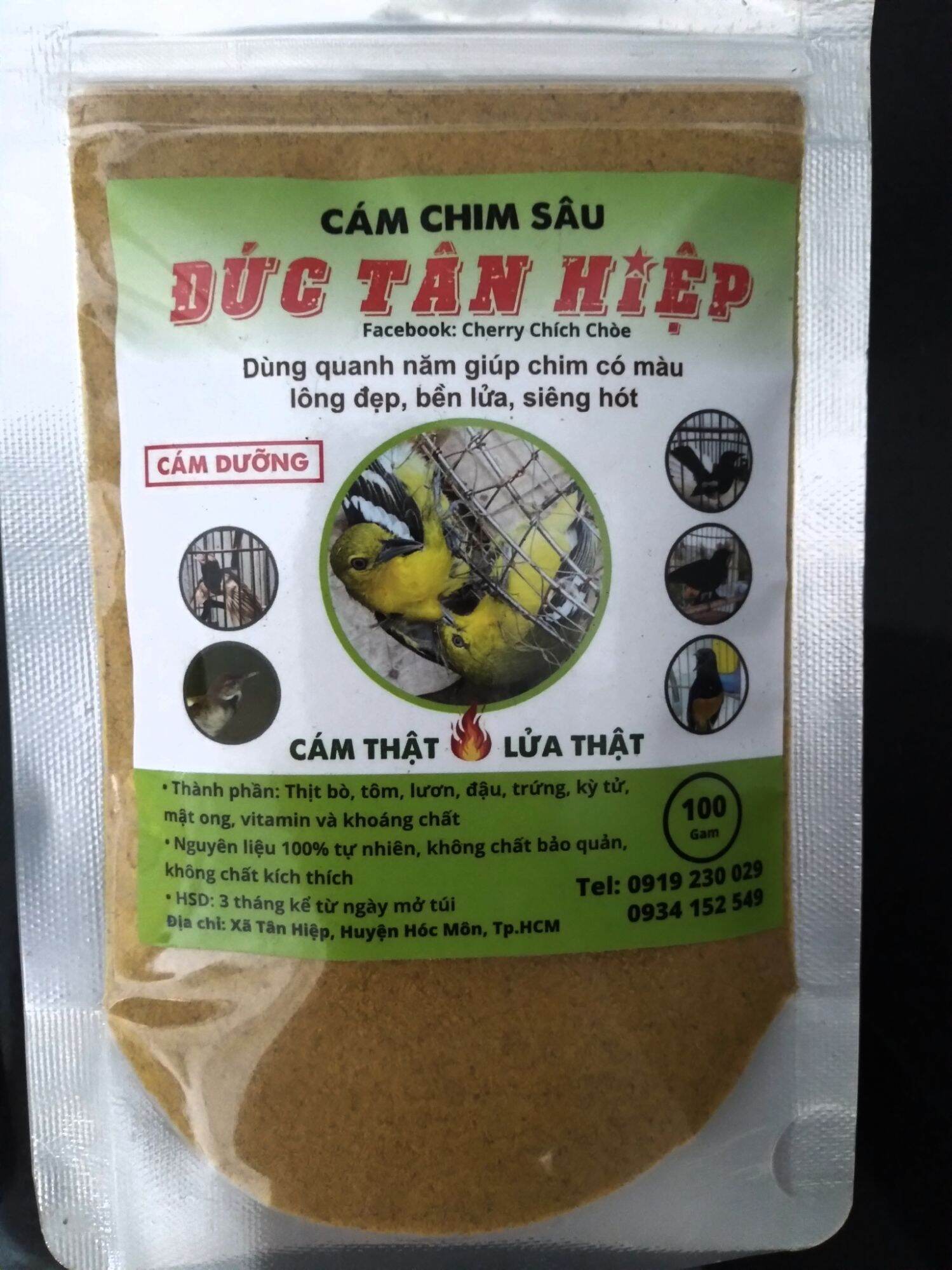 Cám chim sâu Đức Tân Hiệp cám dưỡng dạng bột 100g