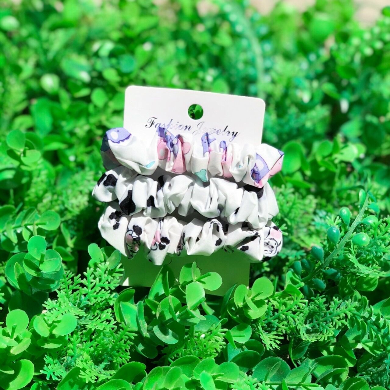 3 buộc tóc scrunchies mini