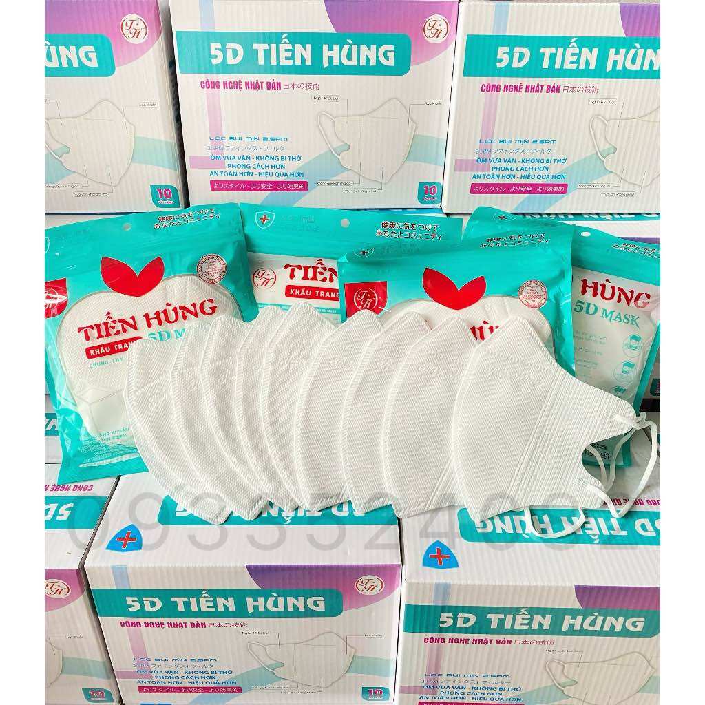 Hỏa tốc khẩu trang 5d tiến hùng chuẩn hàng cao cấp