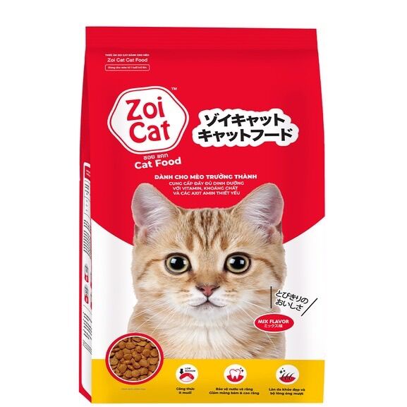 Thức ăn hạt cho mèo Zoi Cat bịch 1Kg