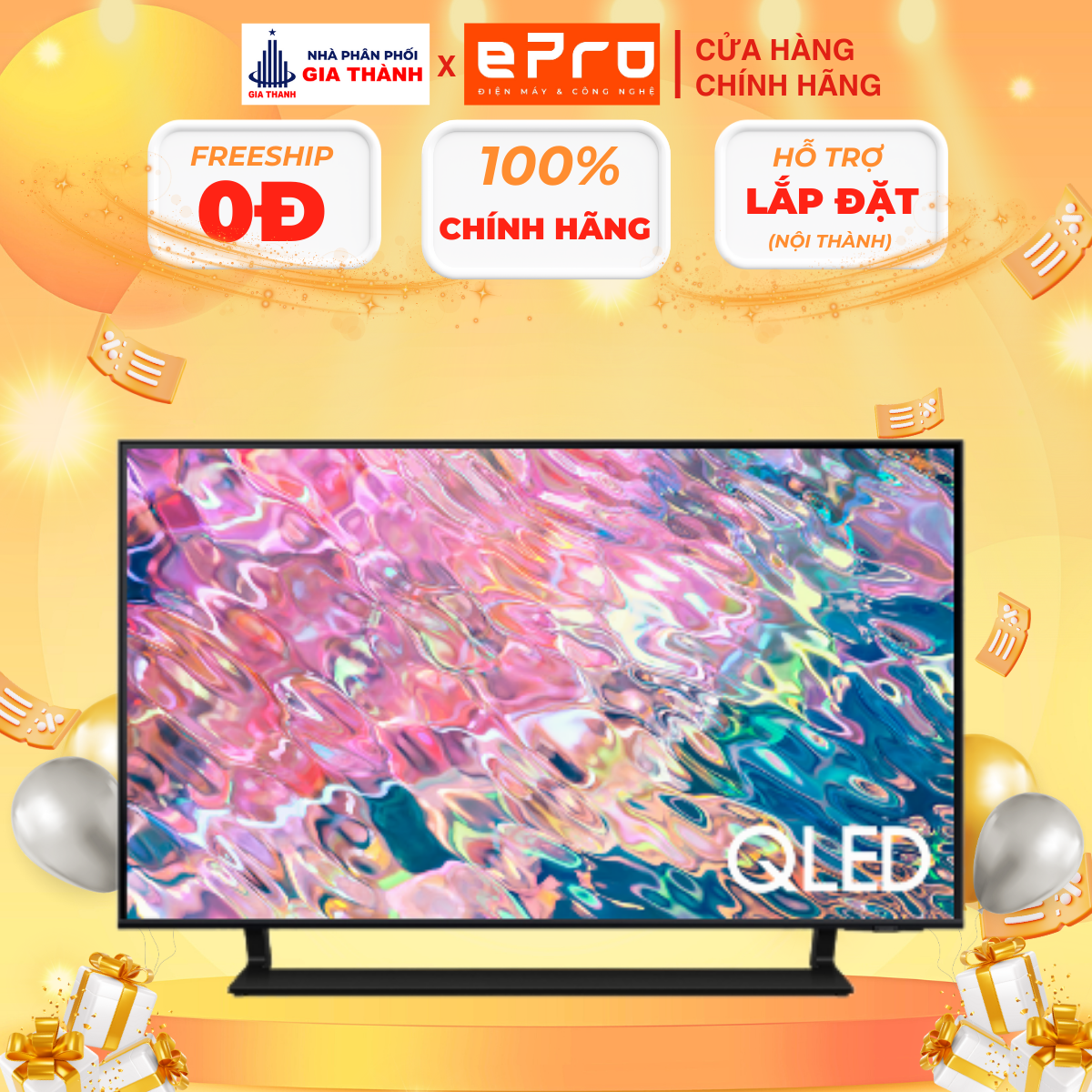 (QA50Q60B) Smart Tivi QLED 4K 50 inch Samsung QA50Q60BAKXXV - Hàng chính hãng