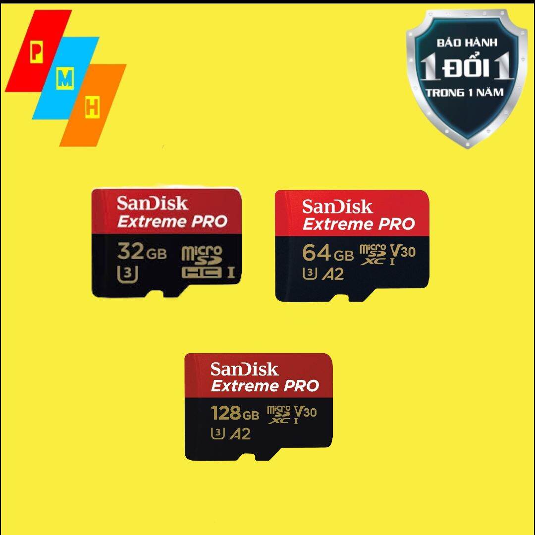 Thẻ Nhớ Micro SD Sandisk Ext Pro A2 Fullbox Read 170Mb/s, Write 90Mb/s (Dùng Quay Phim 4K)