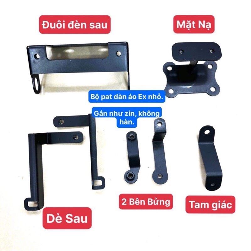Bộ pat sắt ex135 5s xuống áo ex nhỏ 4s