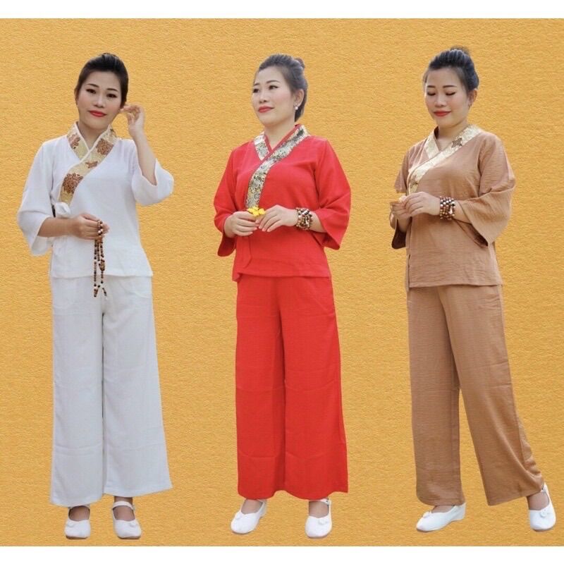 Đồ lam Đi chùa ✅Nhật Nơ Lụa Pháp