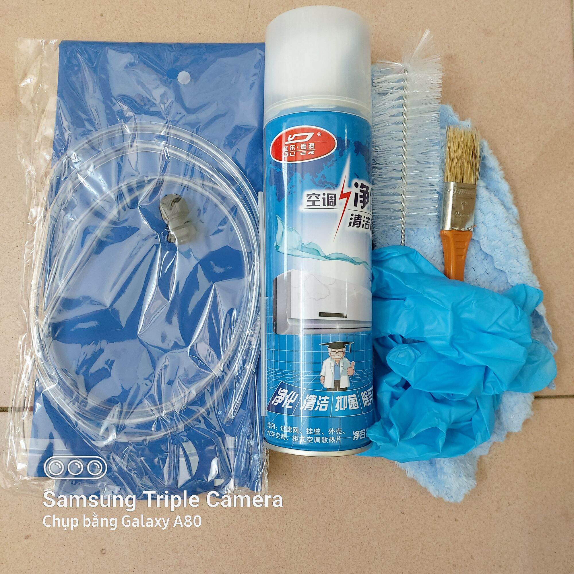 Dụng cụ vệ sinh điều hòa, bộ dụng cụ vệ sinh máy lạnh, túi vệ sinh