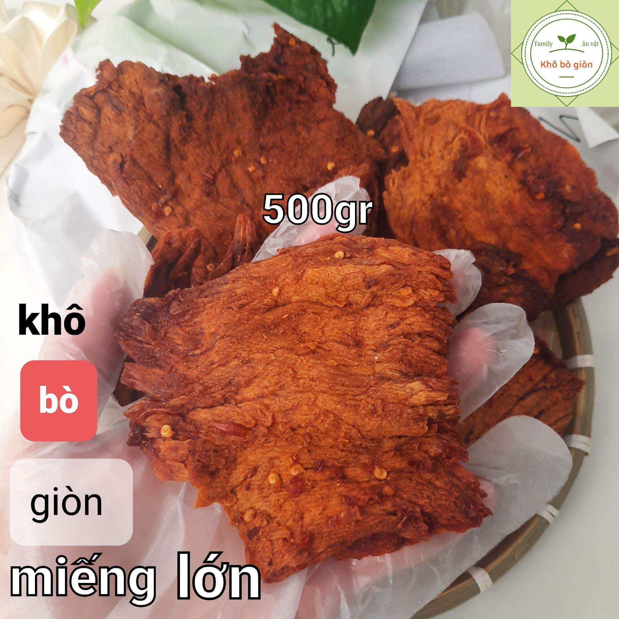 Khô bò giòn hồng ngự - túi zip 500gr - loại ngon đặc biệt