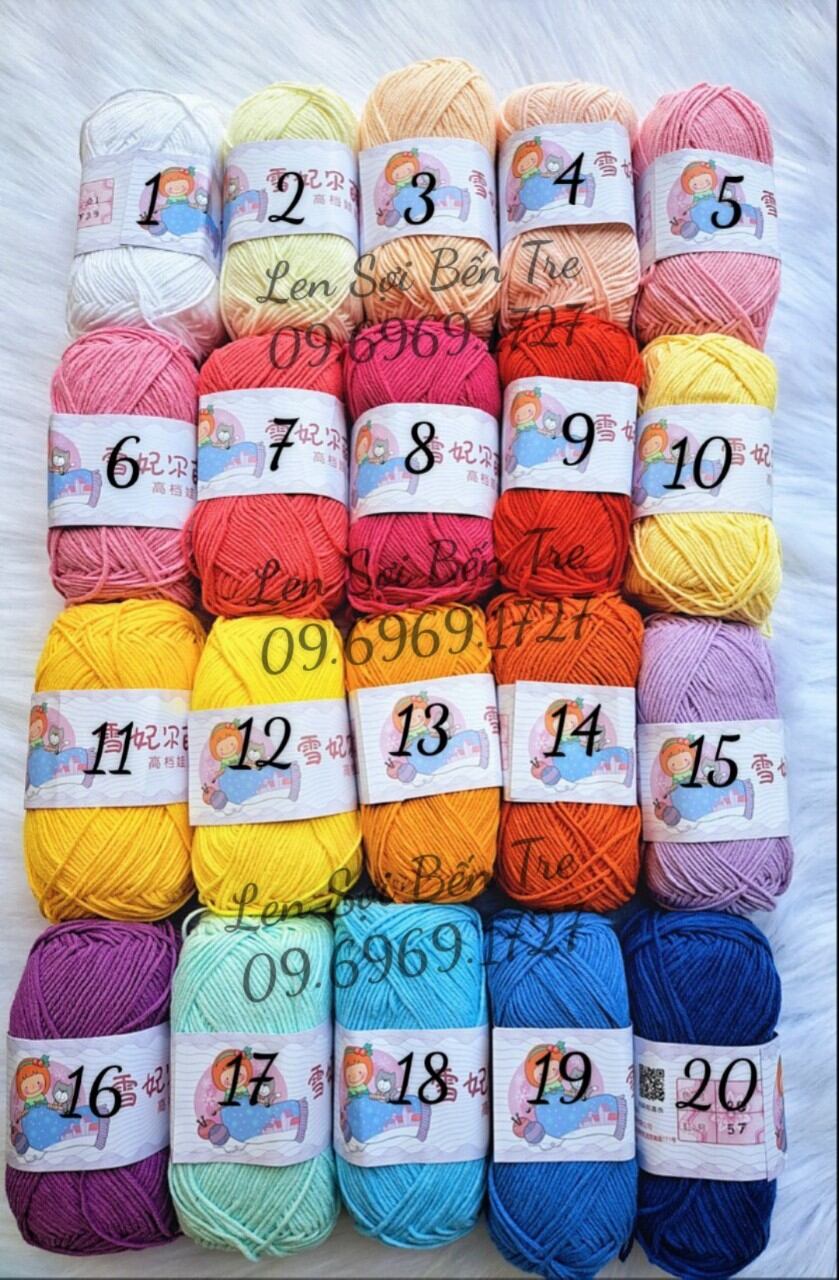 Len baby yarn loại 1 40gam sợi 1.5mm