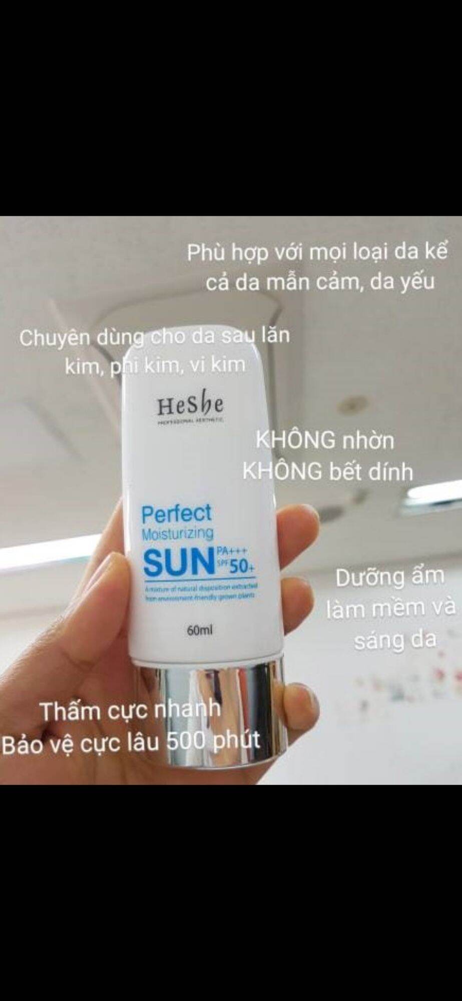 Kem chống nắng vật lý Heshe.
