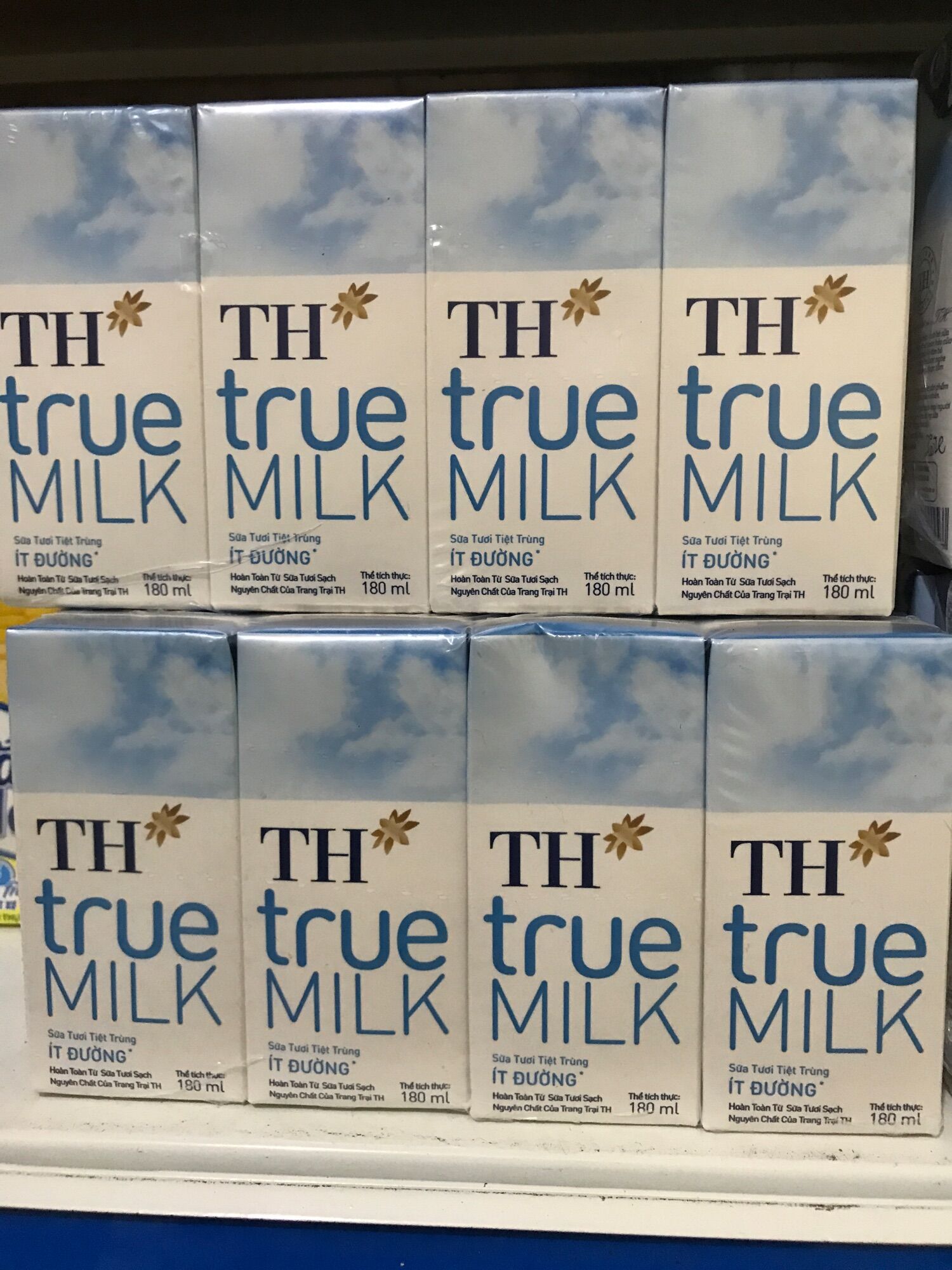 1 LỐC SỮA TH TRUE MILK 180ML ÍT ĐƯỜNG CÓ ĐƯỜNG