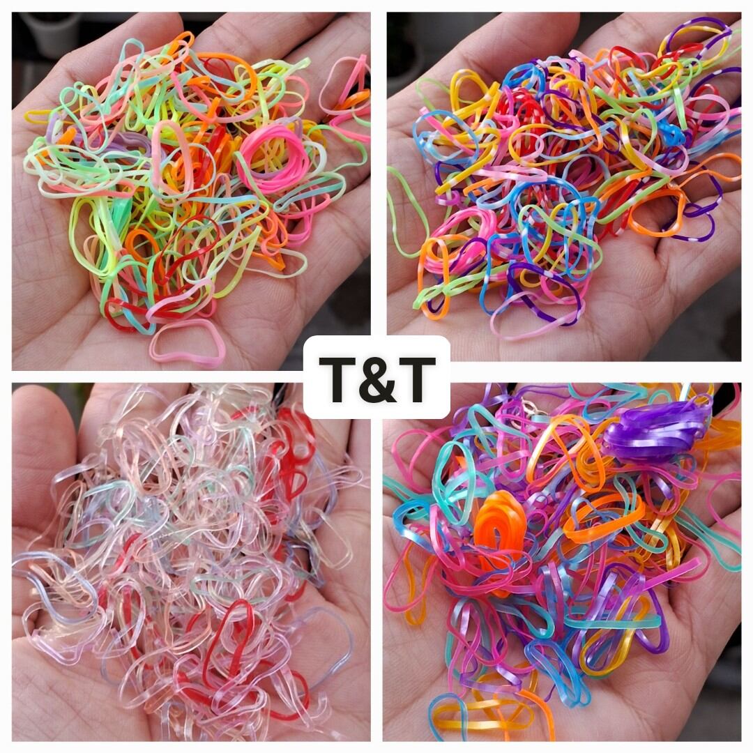 Túi Zip 100gam thun cột tóc nhí cho bé tóc ít 1cm
