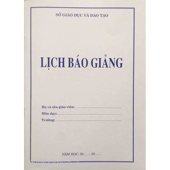 Lịch báo giảng cấp 2 3
