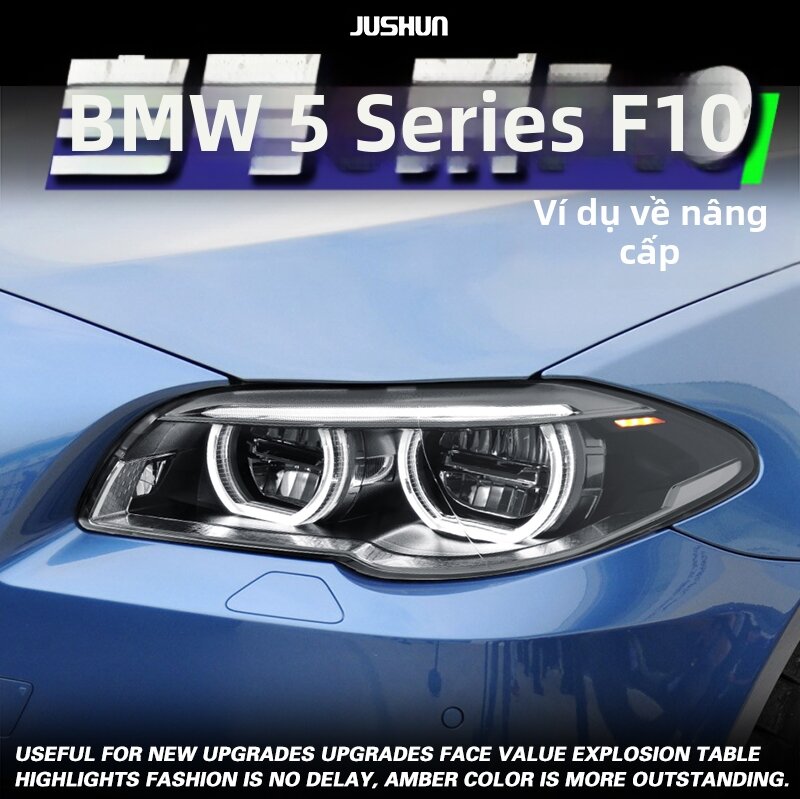 TAOJING | BMW 5 Series F10 Headlight Assembly Dual Color Angel Eye DRL Turn Signals Compatible F18 Modification Style M5 Giá 17,717,000 Đồng*Miễn phí vận chuyển
