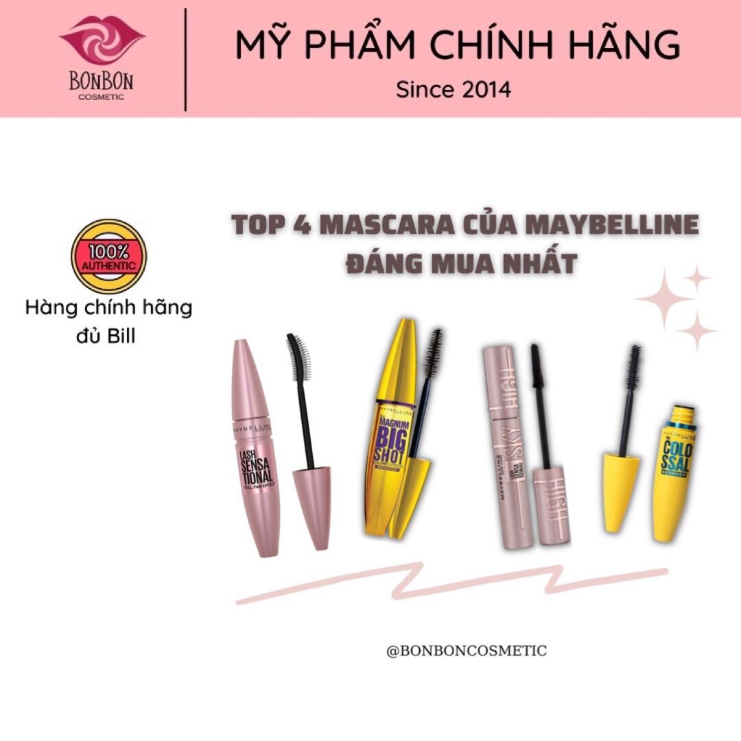 Chuốt mi Mascara thần thánh MAYBELLINE - các loại đáng mua nhất BONBONCOSMETIC