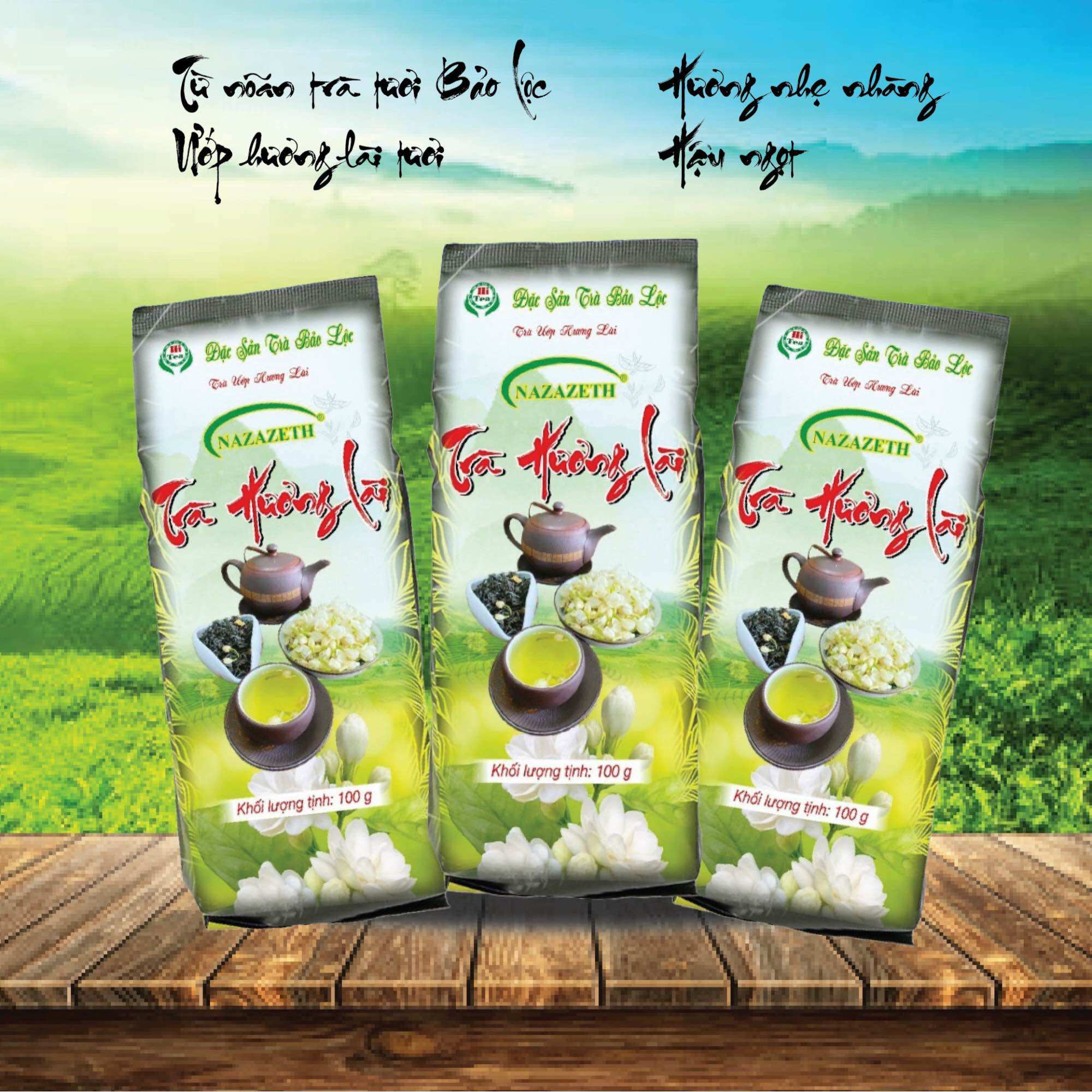 Trà ướp hoa lài Tươi loại cao cấp (gói 100g)