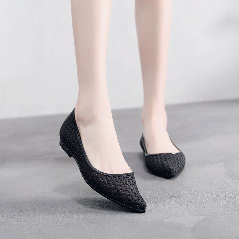 Giày Sandal Đế Phẳng Phong Cách Hàn Quốc Mùa Hè Cho Nữ Giày Cao Su Đế Bằng Kiểu La Mã Giày Đi Biển C