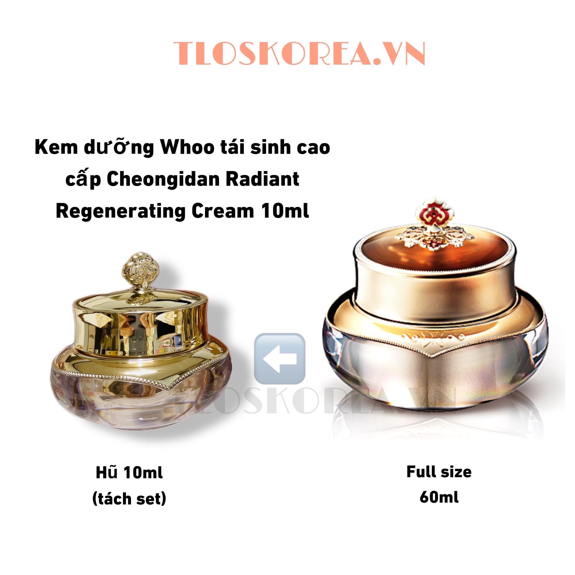 Kem Dưỡng Tái Sinh Da Whoo Hwahyun Radiant Regenerating Cream 10Ml tloskorea cũ