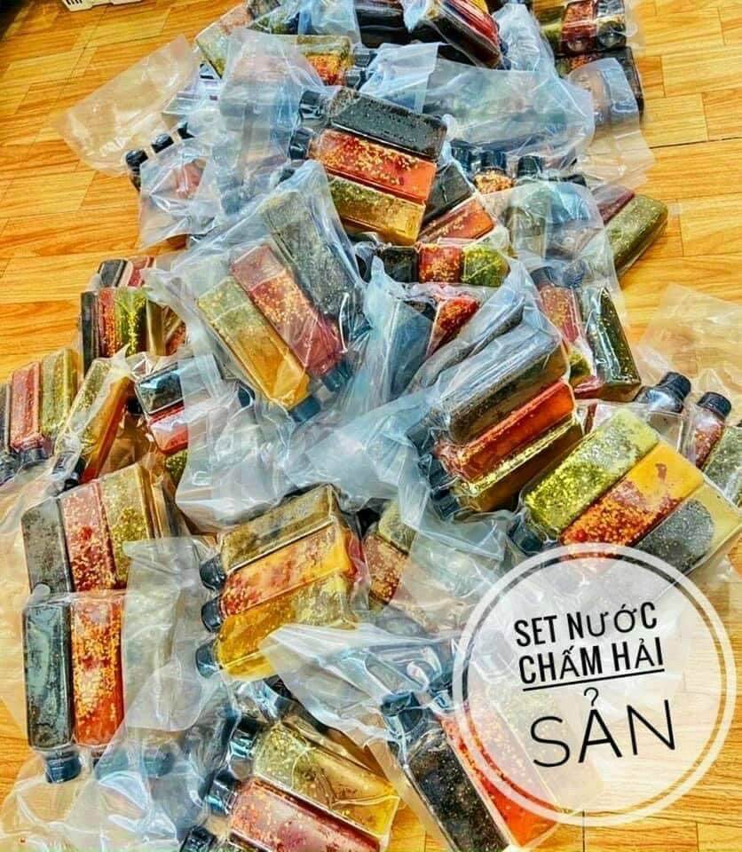 SET NƯỚC CHẤM HẢI SẢN ( muối tiêu, ớt xanh ,ớt đỏ)
