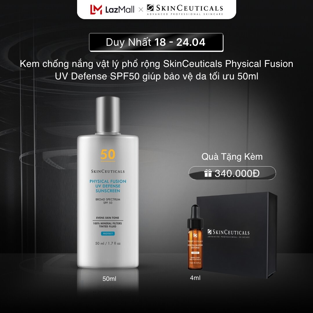 Kem chống nắng vật lý phổ rộng Skinceuticals Physical Fusion UV Defense SPF50 giúp bảo vệ da tối ưu 50ml