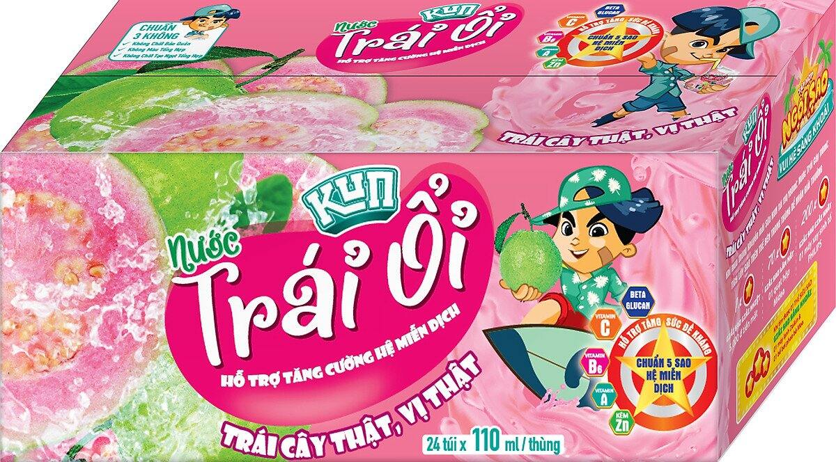 Sữa kun túi 110ml hương ổi.