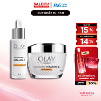 Combo Kem Dưỡng Ban Ngày OLAY Luminous Niacinamide VITAMIN C Giúp Mờ Vết Thâm, Đốm Nâu, Dưỡng Sáng Da Hũ 50G + Serum OLAY Luminous Niacinamide VITAMIN C Giúp Mờ Vết Thâm, Đốm Nâu, Dưỡng Sáng Da Chai 30ML