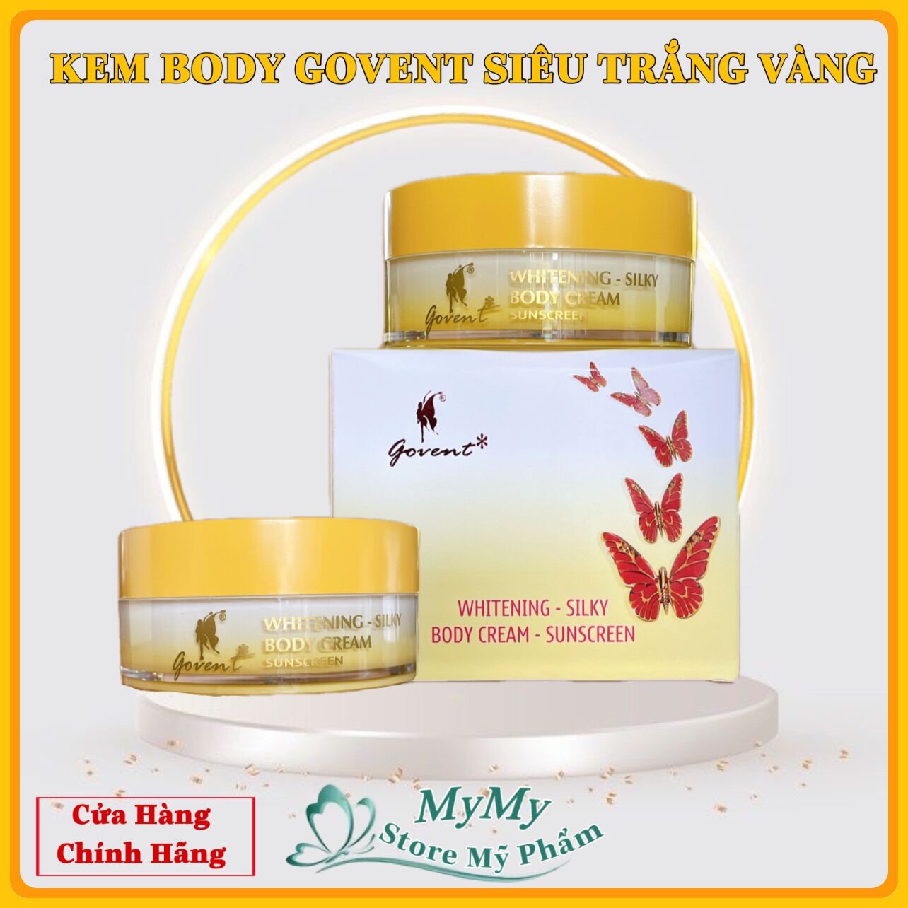 Kem Body Govent Siêu trắng vàng