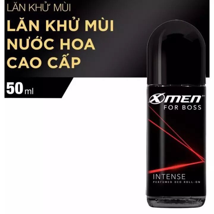 Lăn khử mùi Xmen for boss Hương Trầm Nội Lực Intense 50ml/chai