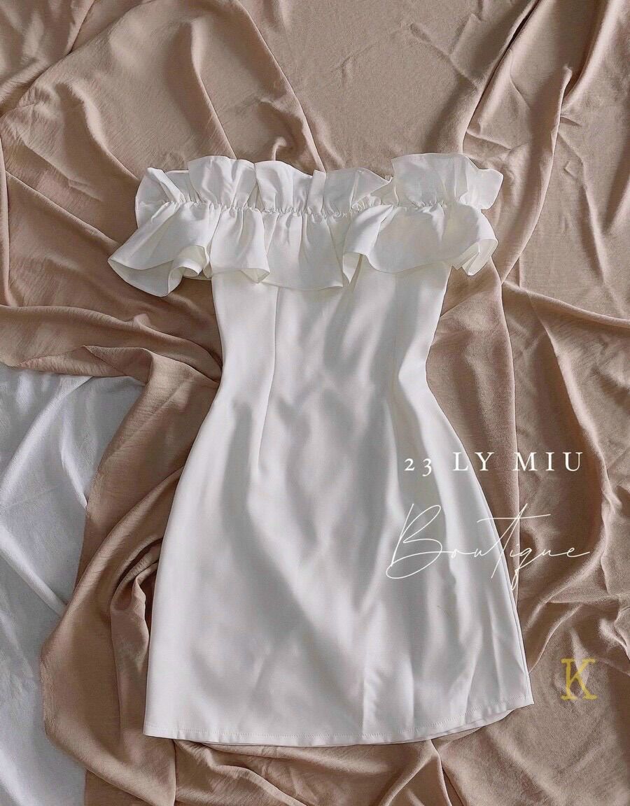 🔥 Đầm Dự Tiệc Bẹt Vai Bèo Ngực