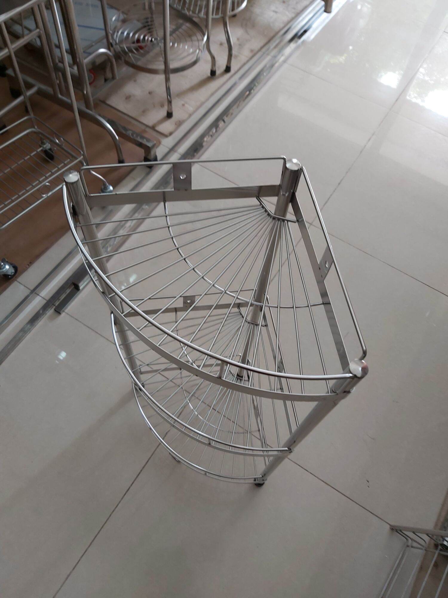Kệ góc 3 tầng inox SUS 304