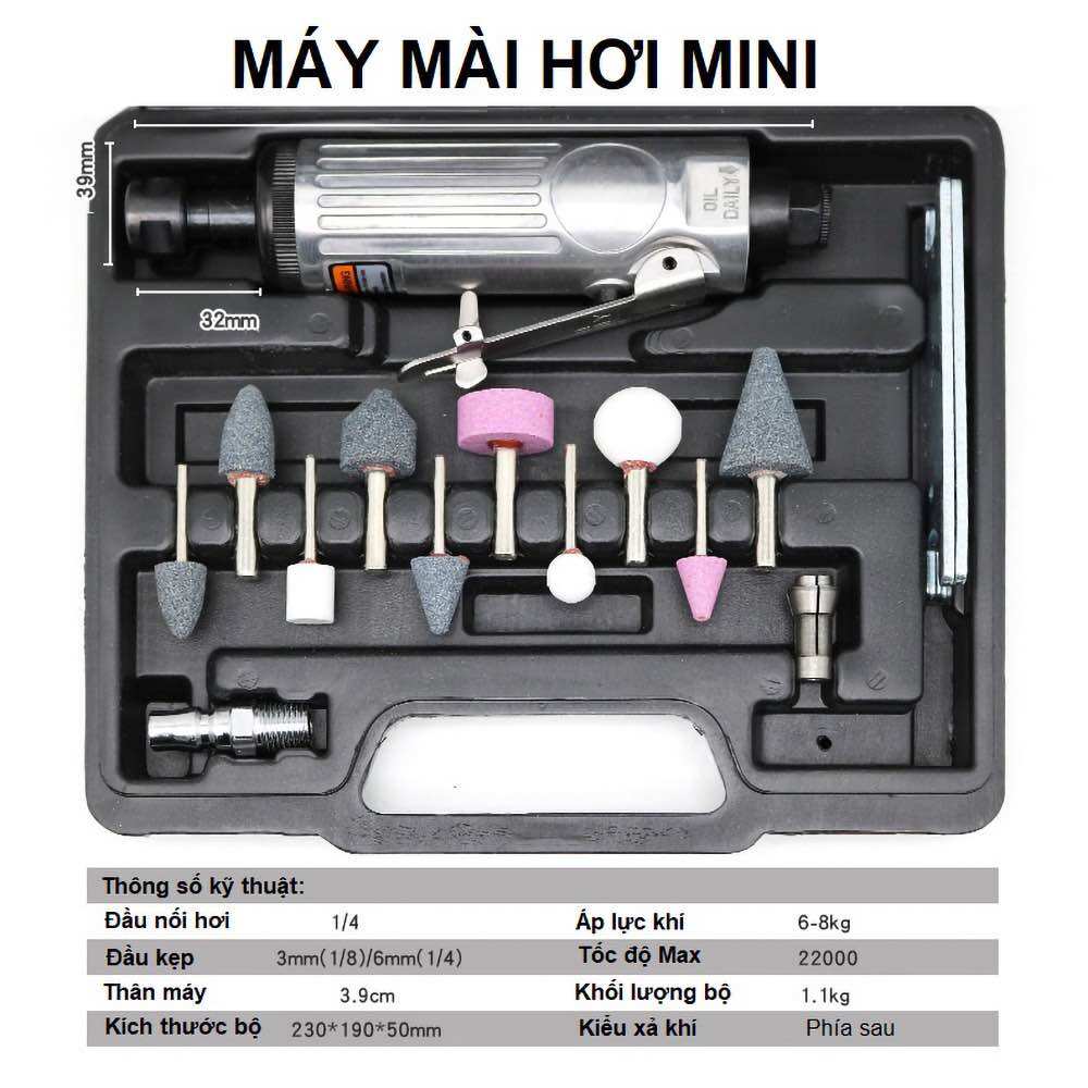 Bộ máy mài săm lốp HASAKI , máy chà săm lốp ô tô xe máy bằng hơi khí nén