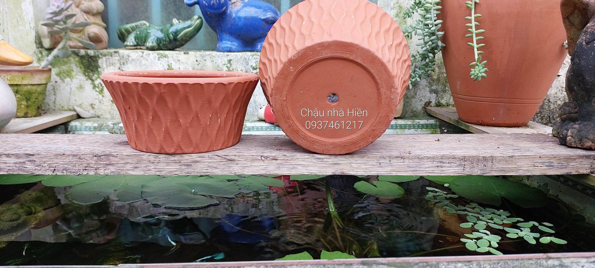 Chậu đất nung Bình Dương chén vót nhỏ