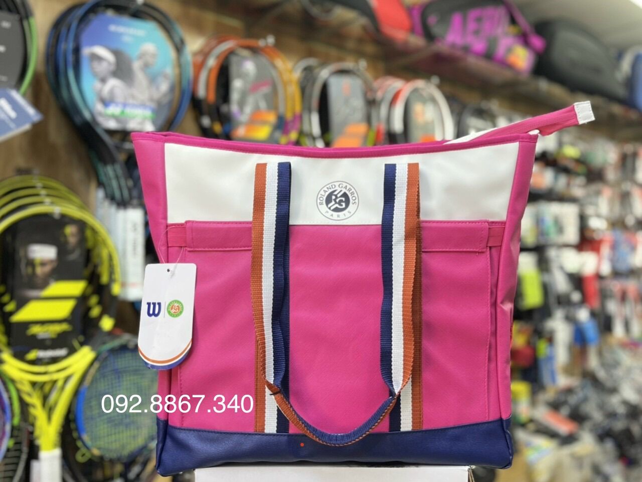 Giỏ đựng vợt tennis phong cách 😎 cho chị em.tuyệt đẹp
