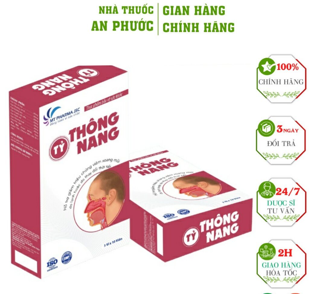 Tỷ Thống Nang Hổ Trợ người bị viêm xoang viêm mũi 30 viên