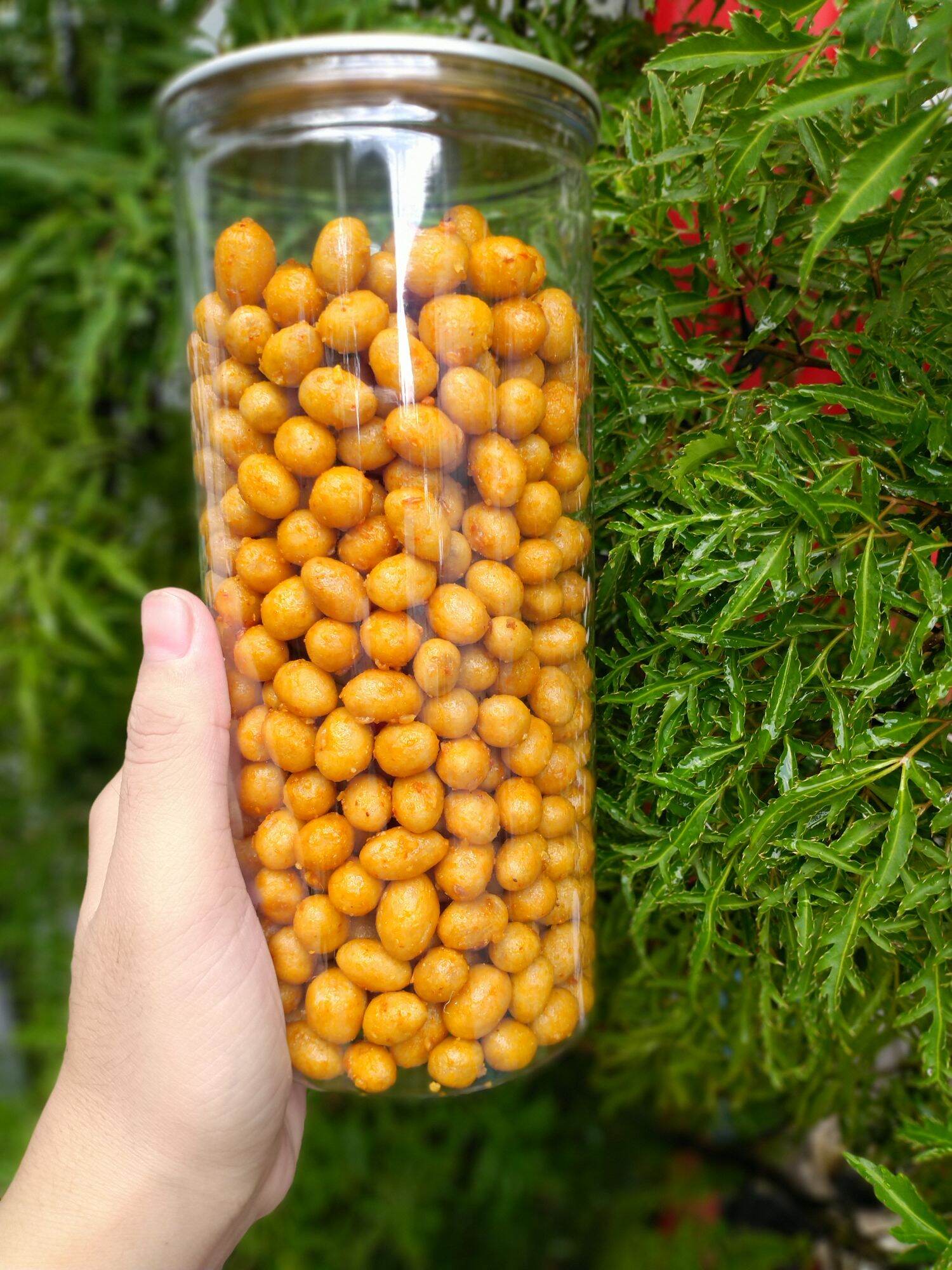 Đậu phộng da cá tỏi ớt pet 500gr