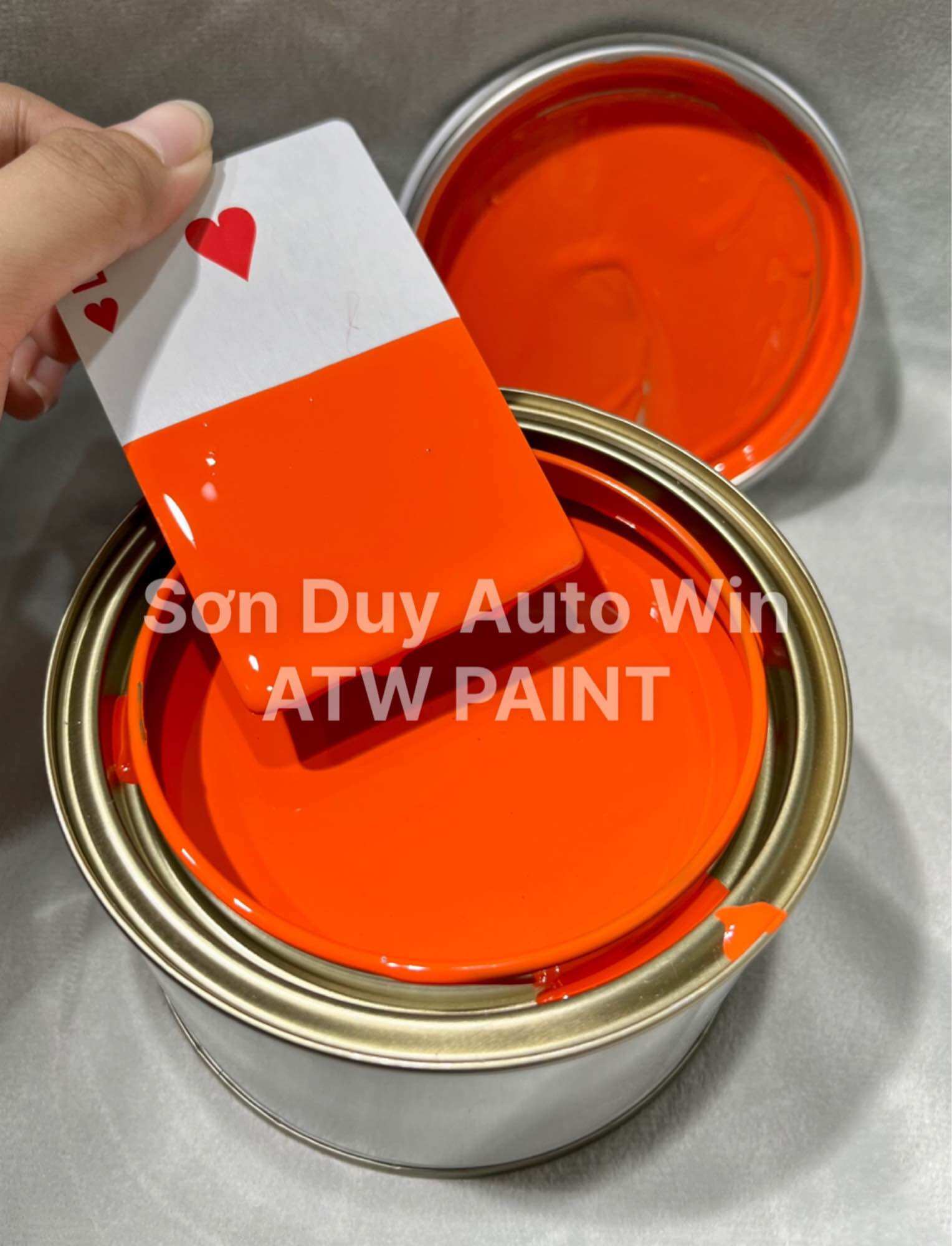 Màu cam cơ bản 2k - sơn ô tô xe máy lon 1kg