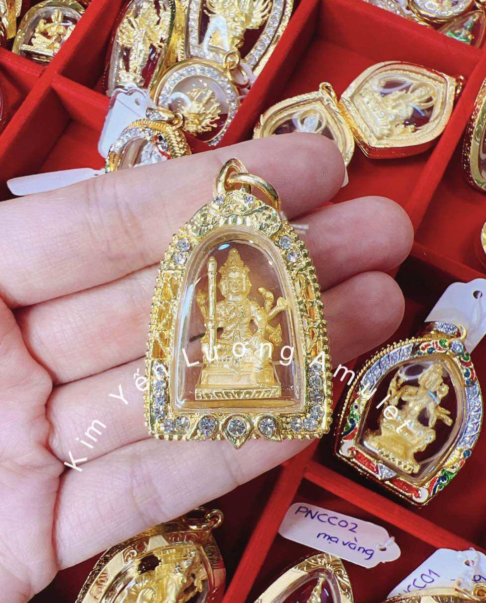 Mặt phật tứ diện đính đá cao cấp thái lan size 3.6cm