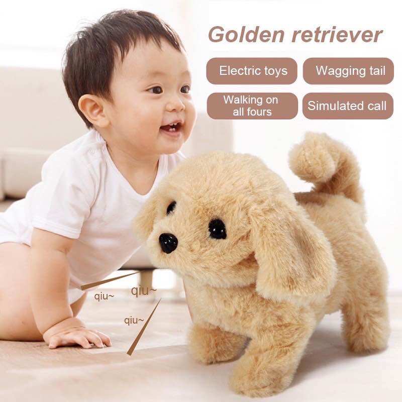 Đồ chơi chó bông biết đi biết sủa, vẫy đuôi, đi lùi. chó đồ chơi, đồ chơi thú cưng cho bé vui chơi