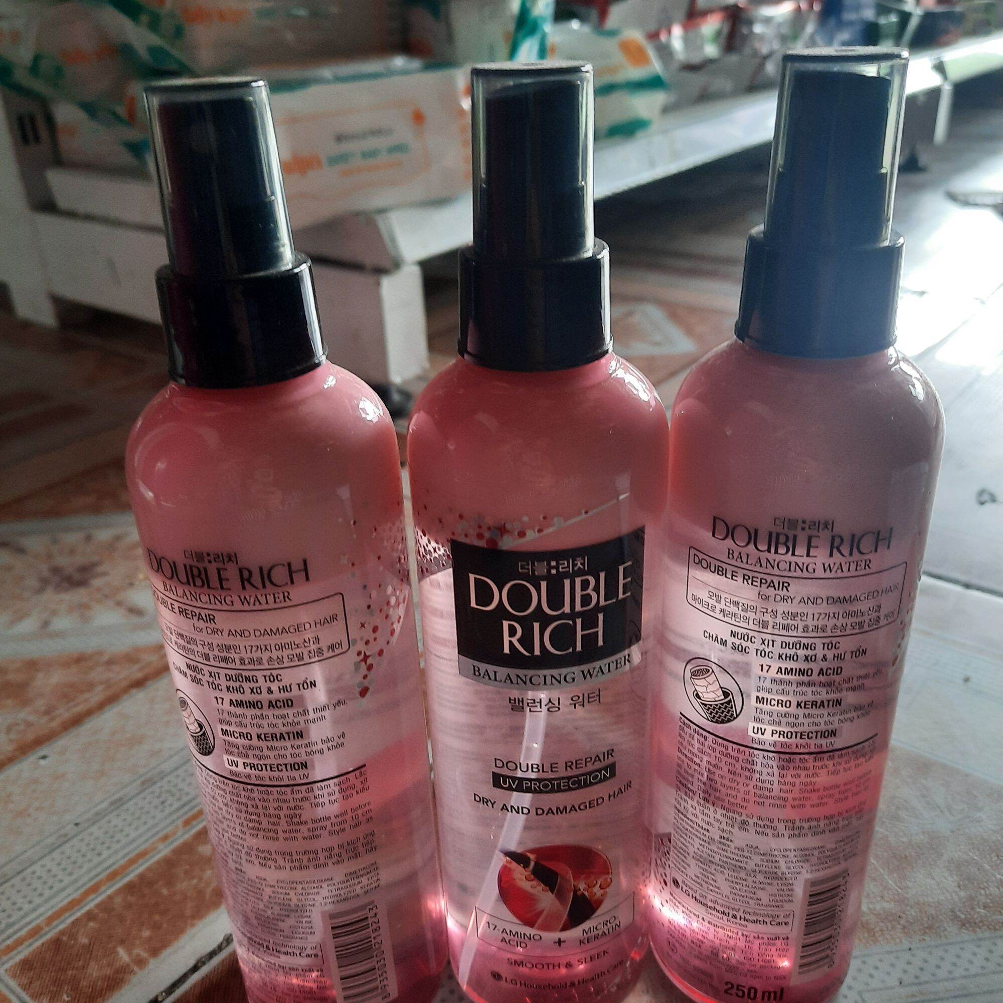 nước dưỡng tóc doublerich dành cho tóc khô xơ 250ml.