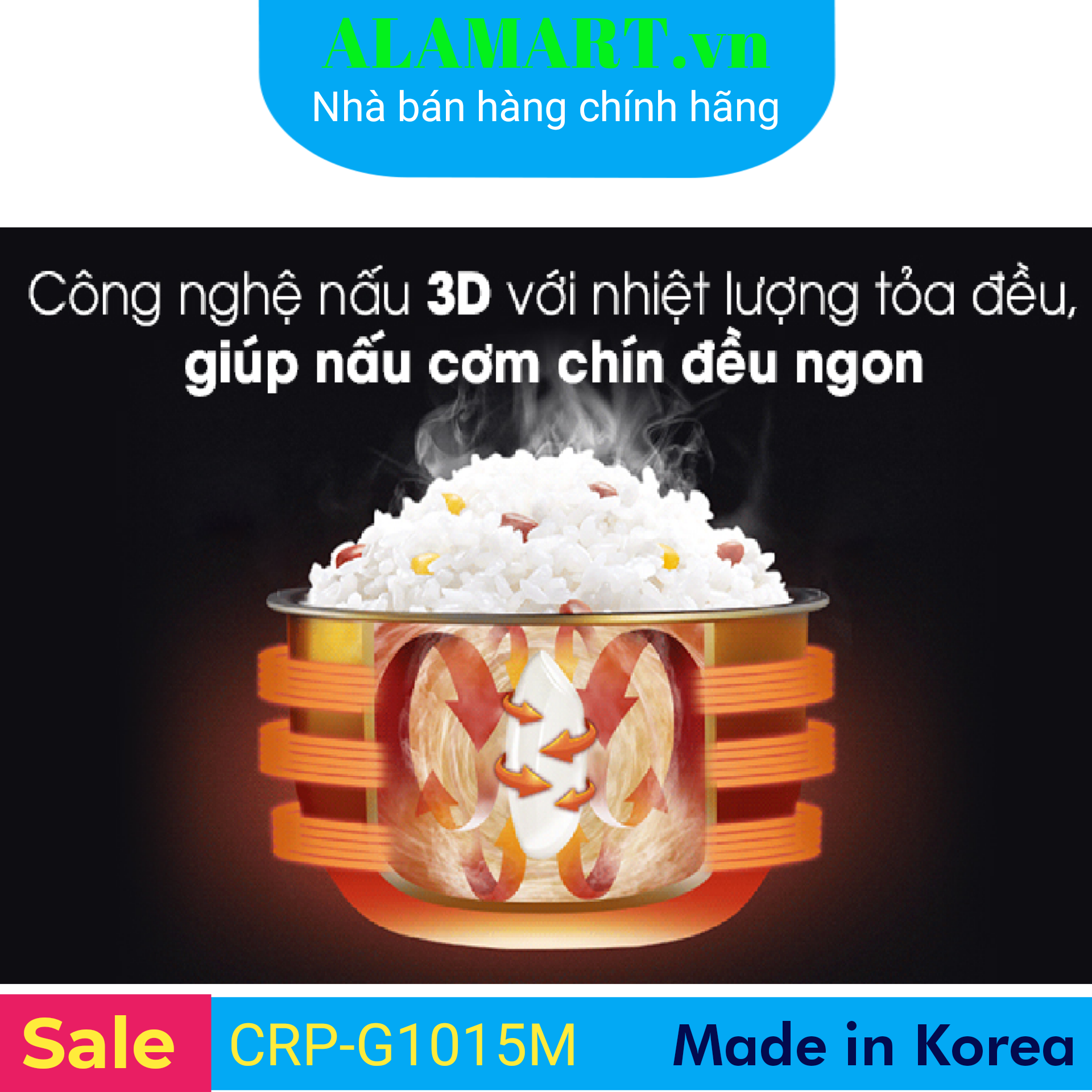 [HCM]Nồi cơm áp suất điện tử Cuckoo 1.8 lít CRP-G1015M