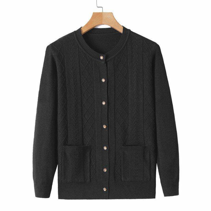 Áo Len Cardigan Cài Cúc Trung Niên