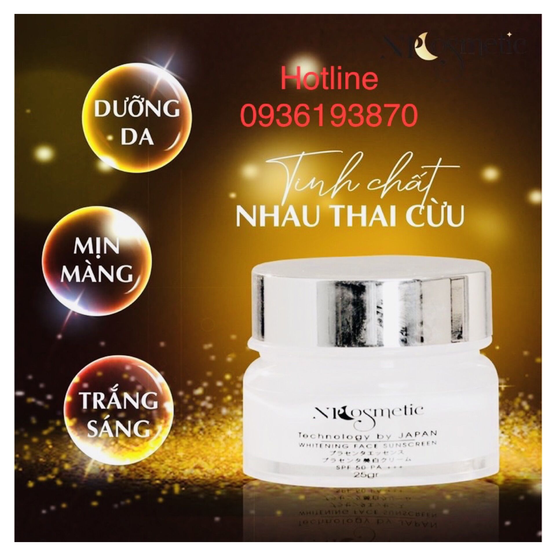 ✅ Kem Nhau Thai Cừu Nhật bản Nicosmetic 👍 ❤️ Kem face nhau thai cừu kem face dưỡng trắng da