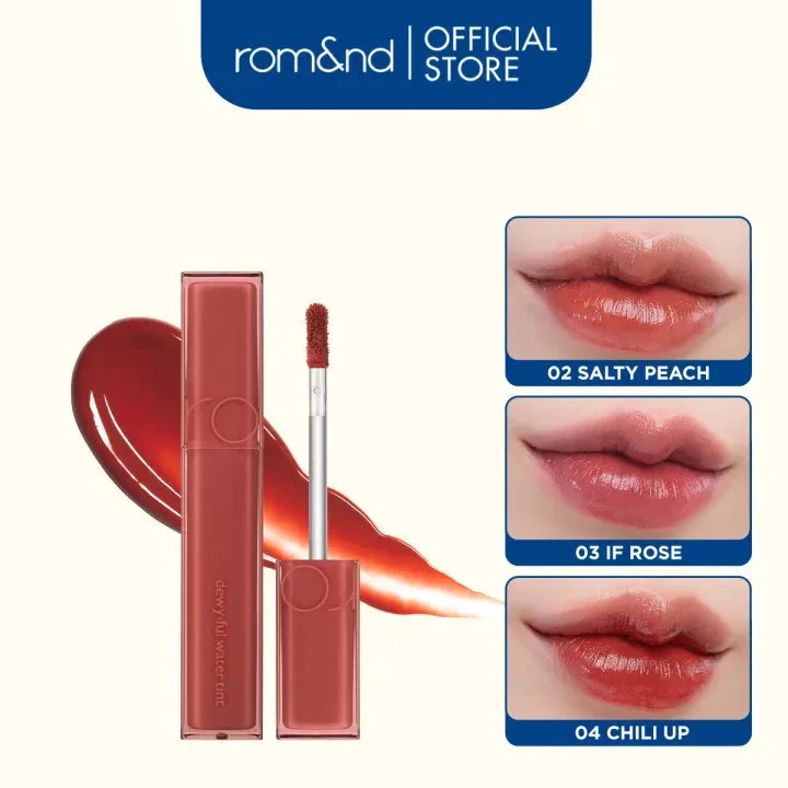 Son tint bóng, siêu lì cho đôi môi căng mọng Hàn Quốc Romand Dewyful Water Tint 5g