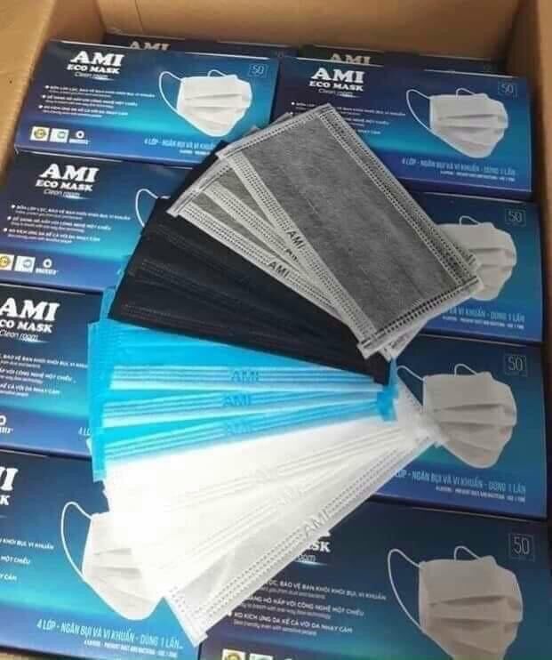 Khẩu trang Ami 4 lớp hộp 50 chiếc
