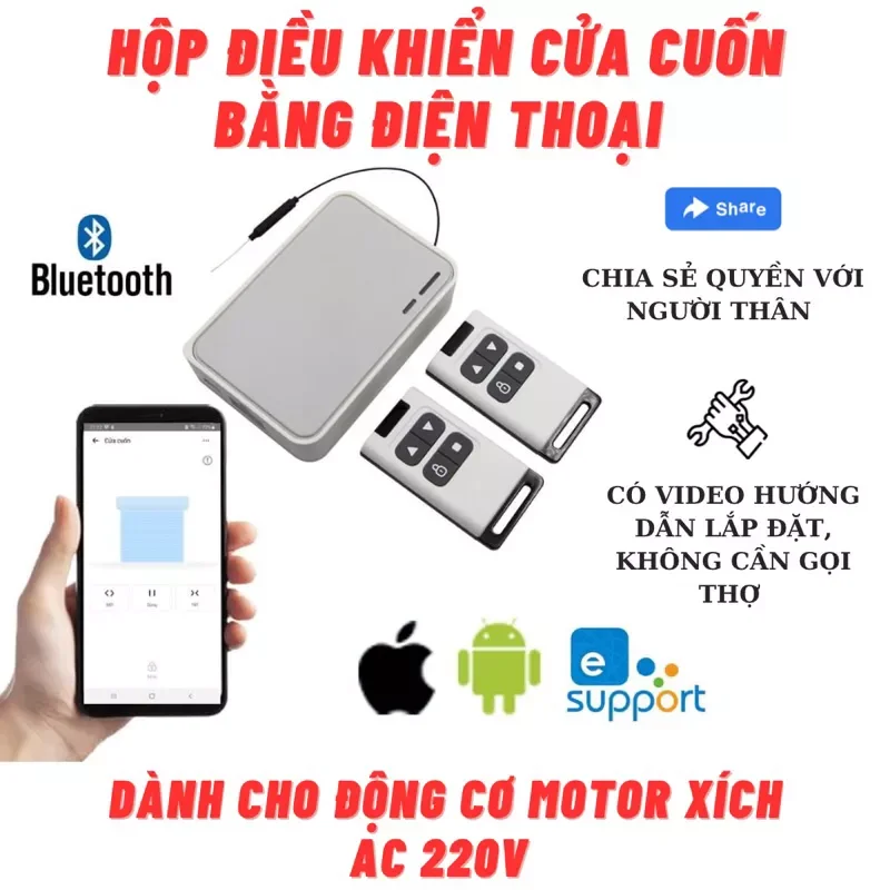 # Bộ điều khiển cửa cuốn trên điện thoại Tuya Smart 4.0