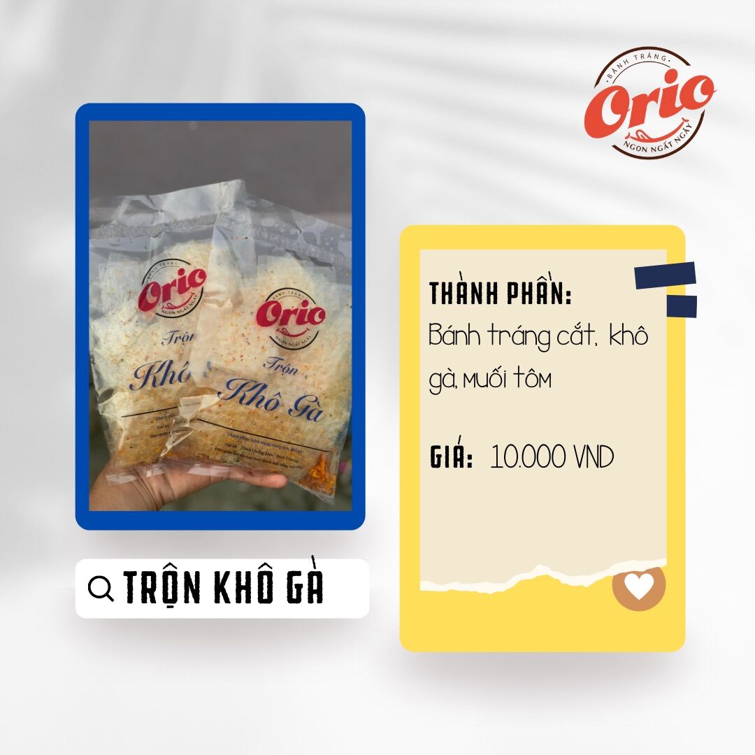Bánh Tráng ORIO Trộn Sẵn Khô Gà