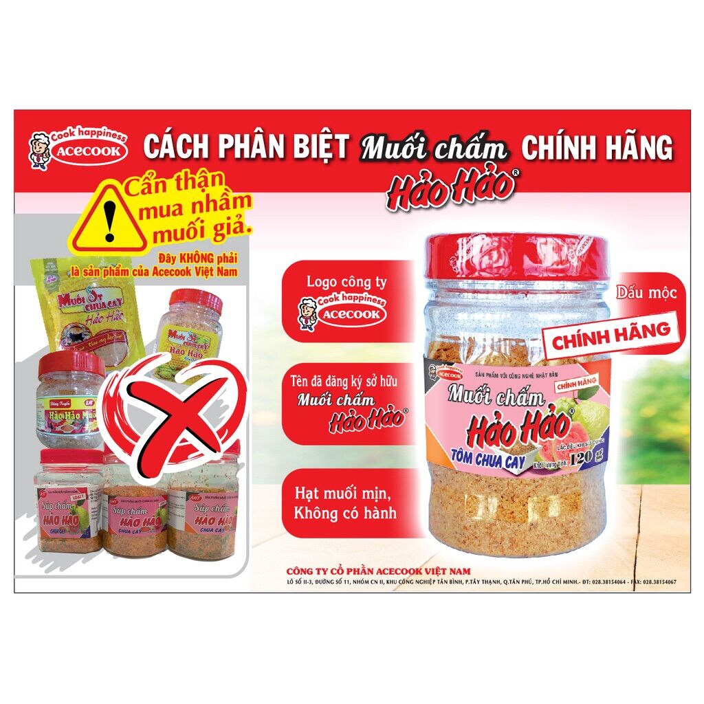 1 Lốc 6 hũ muối chấm Hảo Hảo chua cay 🌶 ( Chính hãng Acecook Việt Nam )