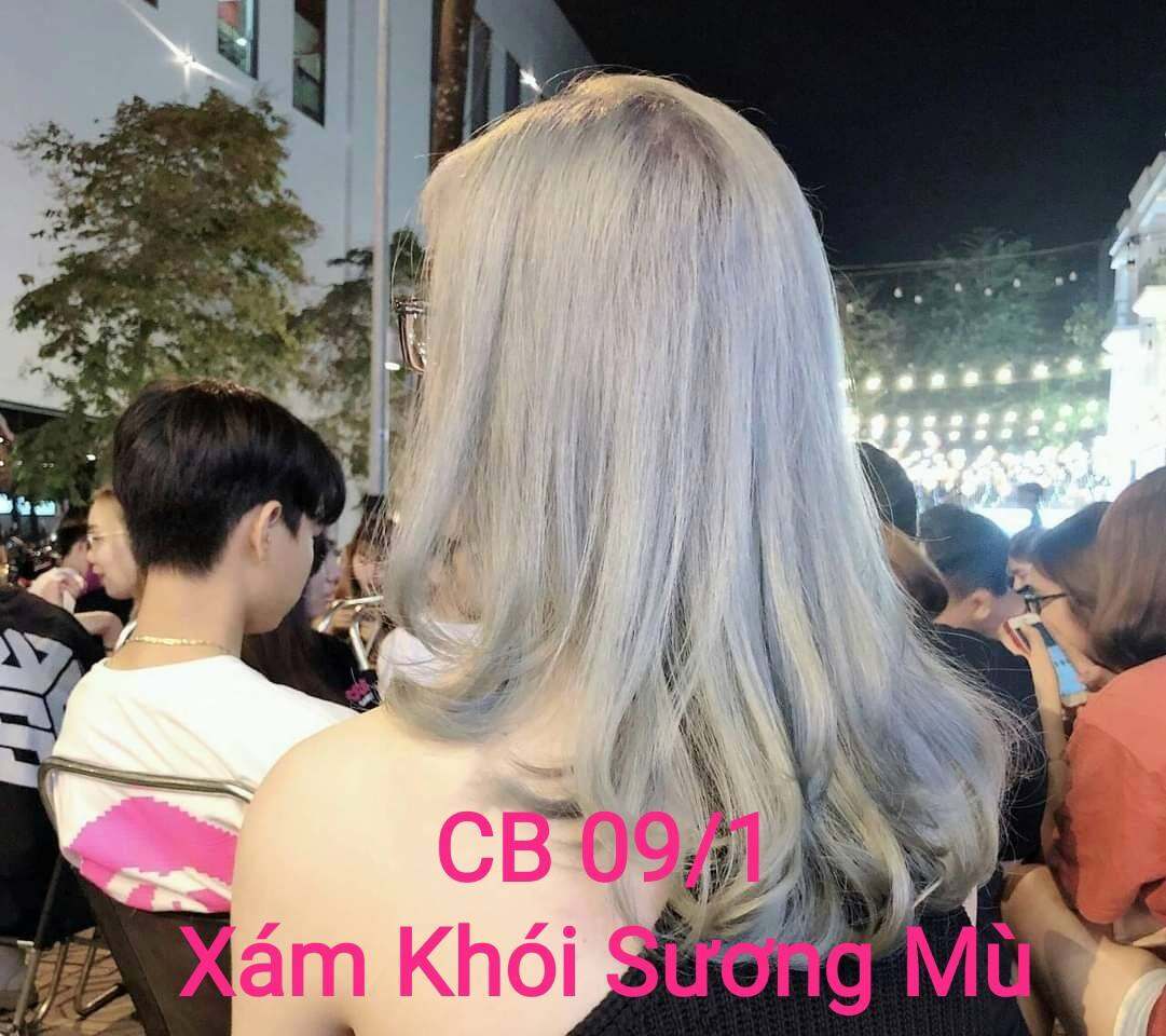 Thuốc nhuộm Xám  khói sương mù tặng oxy trợ nhuộm